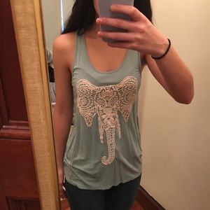 Women’s Bear Dance embroidered elephant tank top